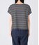 【接触冷感・優しい肌触り】ボーダーフレンチスリーブTシャツ