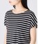 【接触冷感・優しい肌触り】ボーダーフレンチスリーブTシャツ
