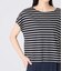 【接触冷感・優しい肌触り】ボーダーフレンチスリーブTシャツ
