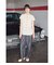 【L】スラブシャンブレー タックワイドパンツ