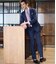 【ウォッシャブル・ストレッチ】MOVING COMFORT グレンチェック ジャージー ウエストアジャストパンツ(セットアップ対応)