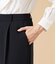 【L】【ウォッシャブル】シルキークロス 1タックワイドパンツ（ネイビー）