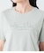 半袖クルーネックロゴTシャツ レディース コットン