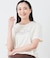 半袖クルーネックロゴTシャツ レディース コットン