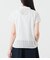 フレンチスリーブ スタンドカラーブラウス レディース コットン