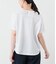 半袖 クルーネックシャドーストライプカットソー レディース コンパクトサッカージャージー