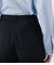 テーパードパンツ レディース ストレッチギャバ