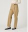 ワンタックチノパンツ レディース コットンレーヨンツイル