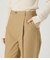 ワンタックチノパンツ レディース コットンレーヨンツイル