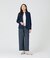 【L】長袖スタンドカラーシャツ レディース カラードチェック