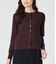 【手洗い可能】ケーブルクルーネック長袖カーディガン レディース セルロースポリエステル14G