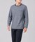 【洗濯機洗い可】ワッフルヘンリーネック長袖Tシャツ