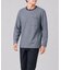 【洗濯機洗い可】ワッフルヘンリーネック長袖Tシャツ
