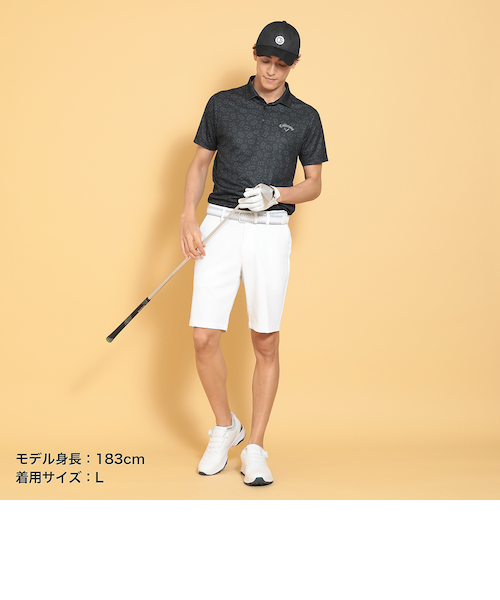 ポリエステルハニカムCG柄半袖シャツ｜キャロウェイの