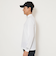 ポリエステルスムース長袖モックネックシャツ