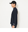 ポリエステルスムース長袖モックネックシャツ