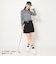 ポリエステルピケチェック柄長袖シャツ