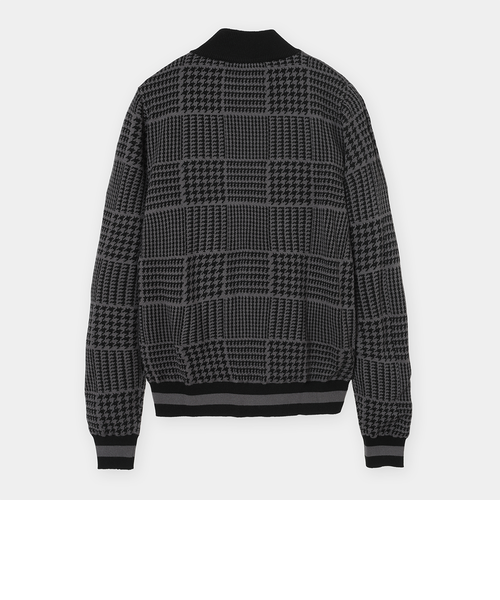 千鳥柄ジャガード防風裏付フルジップニット｜キャロウェイの