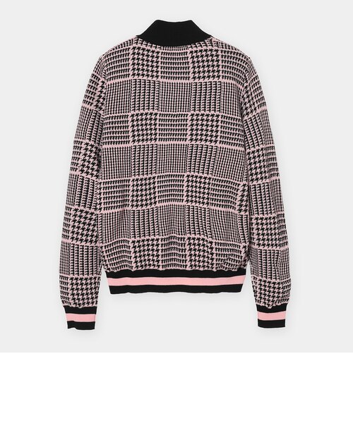 千鳥柄ジャガード防風裏付フルジップニット｜キャロウェイの