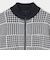 千鳥柄ジャガード防風裏付フルジップニット