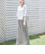 メッシュ編みラメIラインスカート/143961