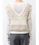 Vネックループヤーンニットベスト