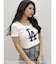 GYDA［MLB］クロップドTシャツ