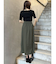 ダブルウエストZIPスカート