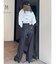 ハイウエストSymmetryGYDA INNER RIPPEDワイドデニムパンツ