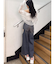 ハイウエストサイドオープンデニムワイドパンツ
