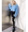 モヘアタッチシャギーショートニットトップス【WEB限定】