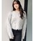 モヘアタッチシャギーショートニットトップス【WEB限定】