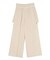 【Htage】サイドデザインリネン混タックパンツ