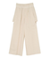 【Htage】サイドデザインリネン混タックパンツ