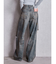 ハイウエストGG Stitch Barrel Leg ダメージデニムパンツ