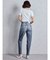 ハイウエストVintage Edge ダメージストレートデニムパンツ