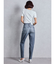 ハイウエストVintage Edge ダメージストレートデニムパンツ