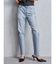 ハイウエストVintage Edge ダメージストレートデニムパンツ