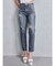 ハイウエストVintage Edge ダメージストレートデニムパンツ