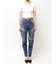 ハイウエストVintage Edge ダメージストレートデニムパンツ