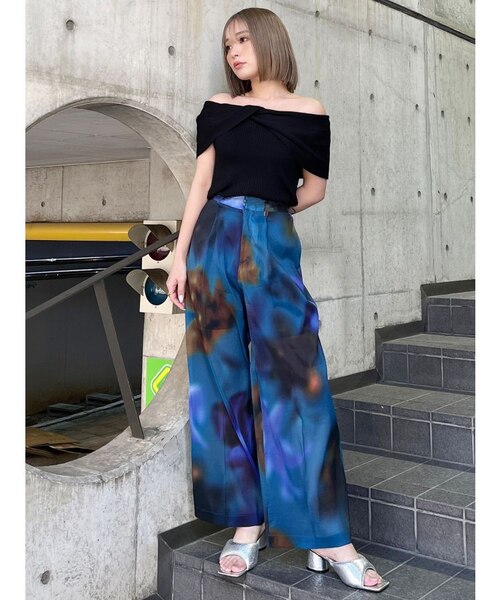 シェイドフラワーワイドパンツ｜マークスタイラーアウトレットの