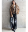 フェイクレザーワイドパンツ