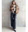 フェイクレザーワイドパンツ