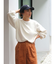 カシミヤ混スムース編みルーズニット