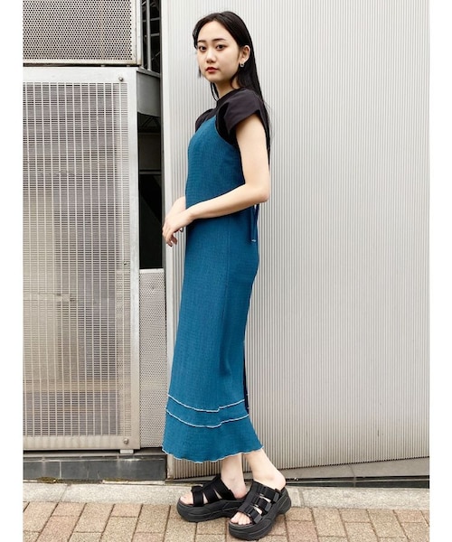 【美品】マグノリアコレクション♡スクエアネックワンピース　38 2024 Square-neck Onepiece(pink・beige) | マグノリア