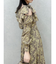 リボンショルダーアシンメトリーワンピース