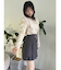 レイヤードプリーツミニスカート