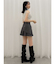 レイヤードプリーツミニスカート