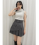 レイヤードプリーツミニスカート