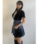 レイヤードプリーツミニスカート